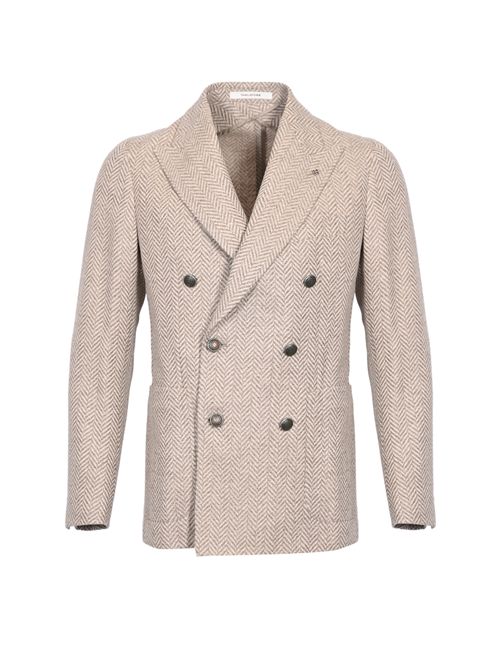 Giacca doppiopetto in lana e cashmere Tortora Tagliatore | 1SMC20K 610080 25I286 A3259727